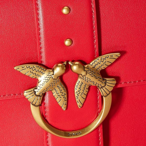 TOREBKA DAMSKA PINKO LOVE CLASSIC ICON SIMPLY 8 C VIT. SETA ANTIQUE GOLD CZERWONA TOREBKA DAMSKA PINKO LOVE CLASSIC ICON SIMPLY 8 C VIT. SETA ANTIQUE GOLD CZERWONA