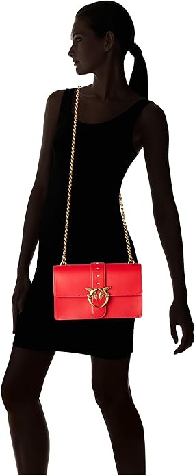 TOREBKA DAMSKA PINKO LOVE CLASSIC ICON SIMPLY 8 C VIT. SETA ANTIQUE GOLD CZERWONA TOREBKA DAMSKA PINKO LOVE CLASSIC ICON SIMPLY 8 C VIT. SETA ANTIQUE GOLD CZERWONA