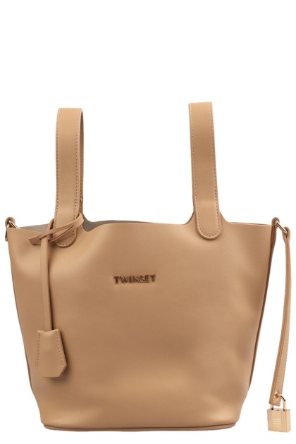 TORBA DAMSKA SHOPPER BEŻOWA TWINSET MINI HOBO 222TY8017 BEIGE