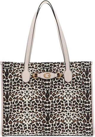 TOREBKA DAMSKA GUESS IZZY LEOPARD BRĄZOWA