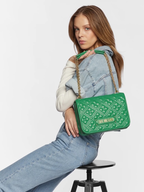 TOREBKA DAMSKA LOVE MOSCHINO JC4000PP1GLA0801 ZIELONA TOREBKA DAMSKA LOVE MOSCHINO JC4000PP1GLA0801 ZIELONA