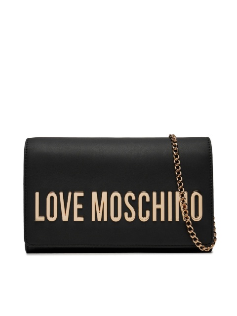 TOREBKA DAMSKA NA RAMIĘ Z ŁAŃCUSZKIEM CZARNA LOVE MOSCHINO JC4103PP1IKD0000