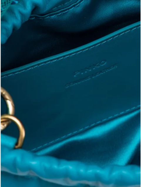 TOREBKA DAMSKA PINKO SOFT POUCH MINI TURKUSOWA TOREBKA DAMSKA PINKO SOFT POUCH MINI TURKUSOWA