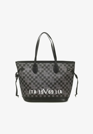 TOREBKA DAMSKA 19V69 BY VERSACE 1969 TERESA VI22AI1226058 black/grey/black silver CZARNA SZARA SREBRNA