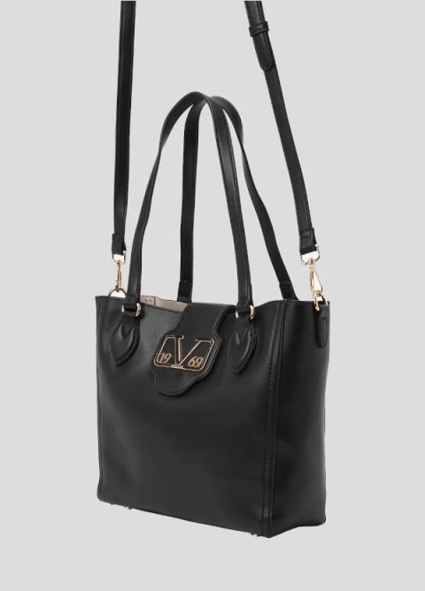 TOREBKA DAMSKA 19V69 ITALIA BY VERSACE JUANTITIA VI22AI1226081 BLACK/GOLD CZARNA TOREBKA DAMSKA 19V69 ITALIA BY VERSACE JUANTITIA VI22AI1226081 BLACK/GOLD CZARNA