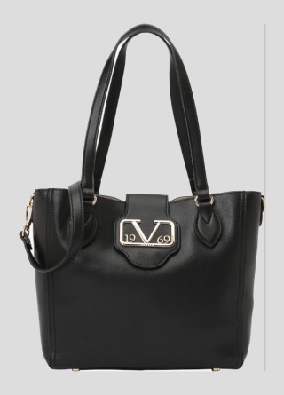 TOREBKA DAMSKA 19V69 ITALIA BY VERSACE JUANTITIA VI22AI1226081 BLACK/GOLD CZARNA