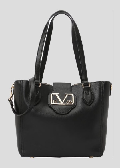 TOREBKA DAMSKA 19V69 ITALIA BY VERSACE JUANTITIA VI22AI1226081 BLACK/GOLD CZARNA
