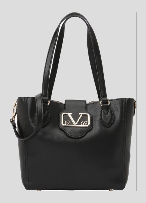 TOREBKA DAMSKA 19V69 ITALIA BY VERSACE JUANTITIA VI22AI1226081 BLACK/GOLD CZARNA TOREBKA DAMSKA 19V69 ITALIA BY VERSACE JUANTITIA VI22AI1226081 BLACK/GOLD CZARNA