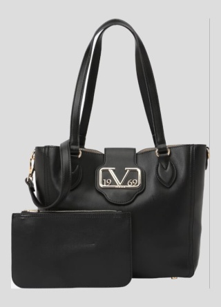 TOREBKA DAMSKA 19V69 ITALIA BY VERSACE JUANTITIA VI22AI1226081 BLACK/GOLD CZARNA
