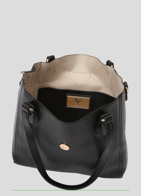 TOREBKA DAMSKA 19V69 ITALIA BY VERSACE JUANTITIA VI22AI1226081 BLACK/GOLD CZARNA TOREBKA DAMSKA 19V69 ITALIA BY VERSACE JUANTITIA VI22AI1226081 BLACK/GOLD CZARNA