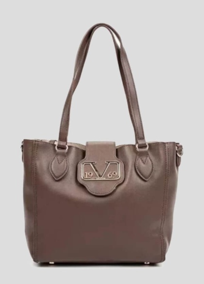 TOREBKA DAMSKA 19V69 ITALIA BY VERSACE JUANTITIA VI22AI1226081 BROWN/GOLD BRĄZOWA