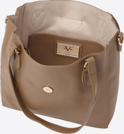 TOREBKA DAMSKA 19V69 ITALIA BY VERSACE JUANTITIA VI22AI1226081 KHAKI/GOLD BRĄZOWA