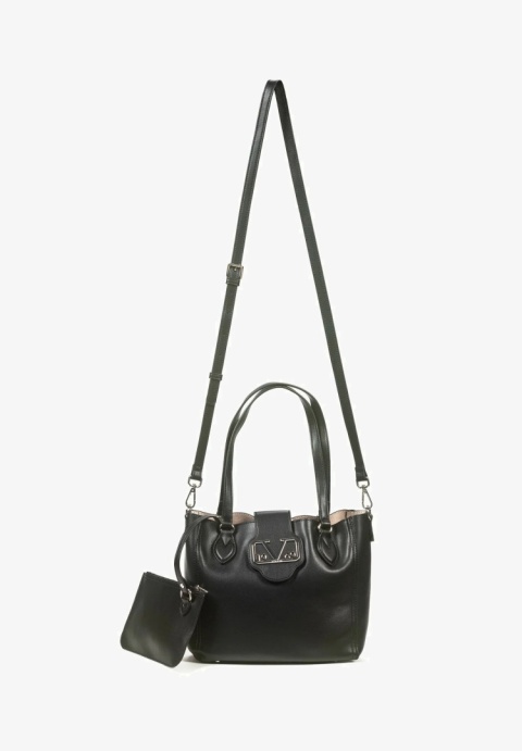 TOREBKA DAMSKA 19V69 ITALIA BY VERSACE JUANTITIA VI22AI1226081 BLACK/SILVER CZARNA
