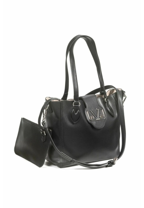 TOREBKA DAMSKA 19V69 ITALIA BY VERSACE JUANTITIA VI22AI1226081 BLACK/SILVER CZARNA