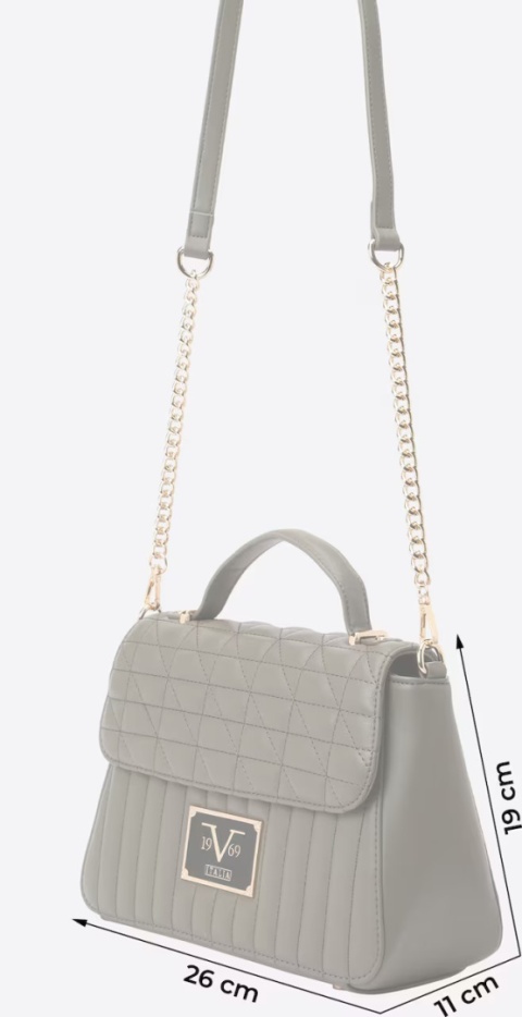 TOREBKA DAMSKA 19V69 ITALIA BY VERSACE BIANCA TAUPE/GOLD SZAROBRĄZOWA