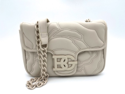 TOREBKA DAMSKA NA RAMIĘ Z ŁAŃCUSZKIEM LISTONOSZKA SZARA BLUGIRL BLUMARINE CROSSBODY ALABASTER