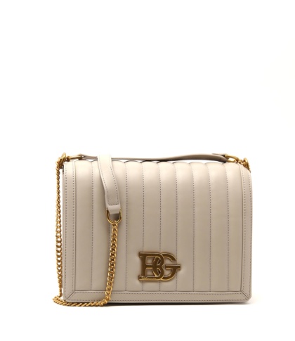 TOREBKA DAMSKA NA RAMIĘ Z ŁAŃCUSZKIEM LISTONOSZKA BEŻOWA BLUGIRL BLUMARINE CROSSBODY