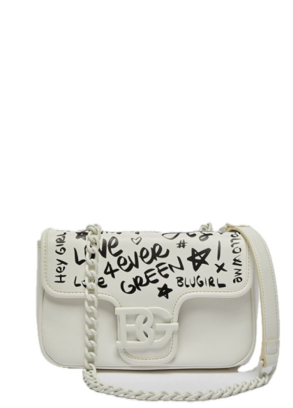 TOREBKA DAMSKA NA RAMIĘ Z ŁAŃCUSZKIEM LISTONOSZKA BIAŁA BLUGIRL BLUMARINE CROSSBODY OFF WHITE