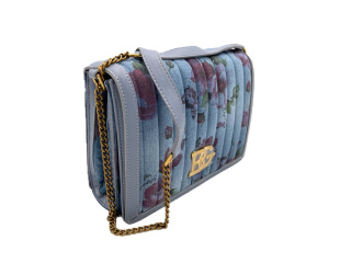 TOREBKA DAMSKA BLUGIRL BLUMARINE CROSSBODY ROSE INDACO LISTONOSZKA NIEBIESKA