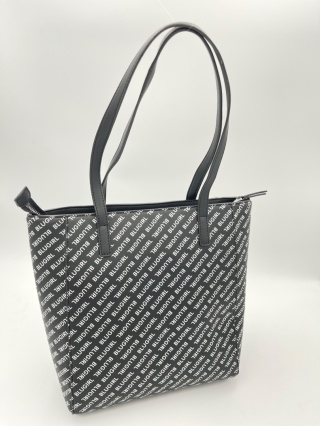 TOREBKA DAMSKA BLUGIRL BLUMARINE SHOPPERKA NERO ALL OVER CZARNA