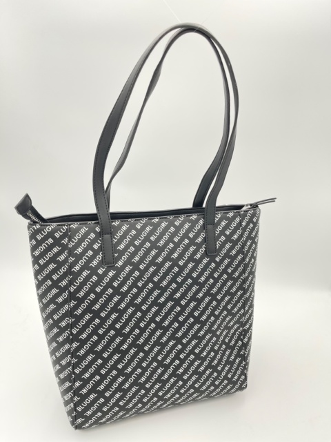 TOREBKA DAMSKA BLUGIRL BLUMARINE SHOPPERKA NERO ALL OVER CZARNA