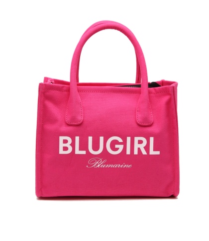 TOREBKA DAMSKA SHOPPER RÓŻOWA FLUO BLUGIRL BLUMARINE TOTE FUCHSIA FLUO