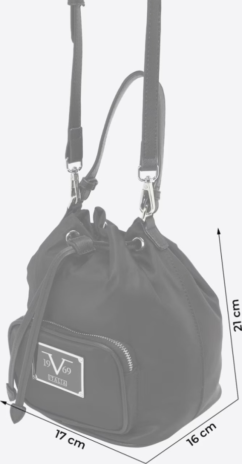 TOREBKA DAMSKA RENEE 19V69 ITALIA BY VERSACE BLACK/SILVER CZARNA TOREBKA DAMSKA RENEE 19V69 ITALIA BY VERSACE BLACK/SILVER CZARNA