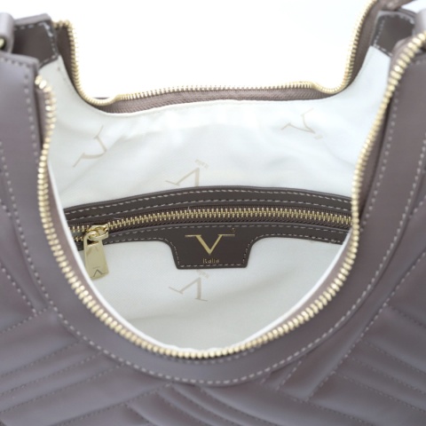 TOREBKA DAMSKA V ITALIA BY VERSACE 19.69 ANTIBES VT-202-TOR SZAROBRĄZOWA
