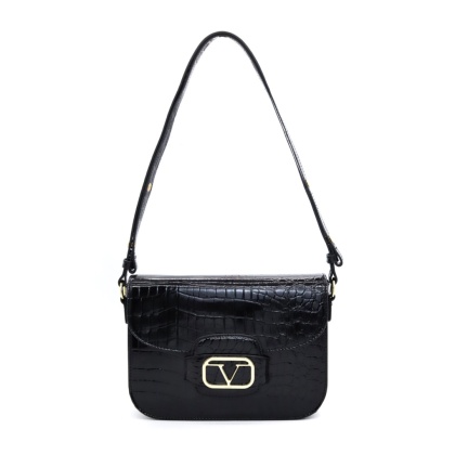 TOREBKA DAMSKA NA RAMIĘ CZARNA V ITALIA BY VERSACE 19.69 HERA VC-209-BLK