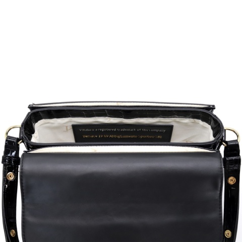 TOREBKA DAMSKA NA RAMIĘ CZARNA V ITALIA BY VERSACE 19.69 HERA VC-209-BLK