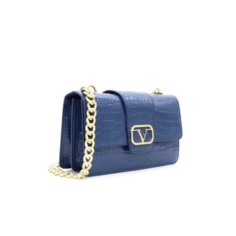 TOREBKA DAMSKA Z ŁAŃCUSZKIEM NIEBIESKA V ITALIA BY VERSACE 19.69 JESOLO VC-210-NAV