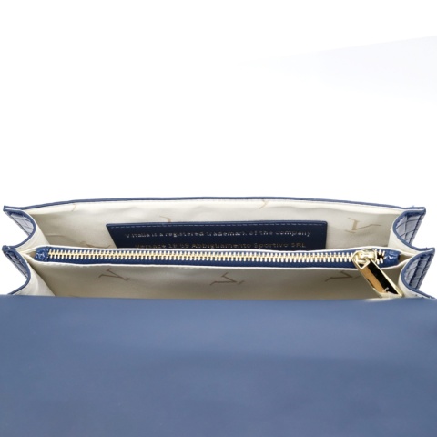 TOREBKA DAMSKA Z ŁAŃCUSZKIEM NIEBIESKA V ITALIA BY VERSACE 19.69 JESOLO VC-210-NAV