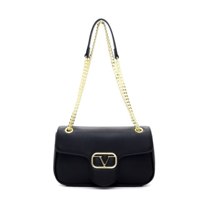 TOREBKA DAMSKA NA RAMIĘ Z ŁAŃCUSZKIEM CZARNA V ITALIA BY VERSACE 19.69 SIVIGLIA VB-206-BLK