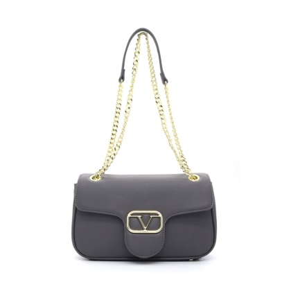 TOREBKA DAMSKA NA RAMIĘ Z ŁAŃCUSZKIEM SZARA V ITALIA BY VERSACE 19.69 SIVIGLIA VB-206-PIO