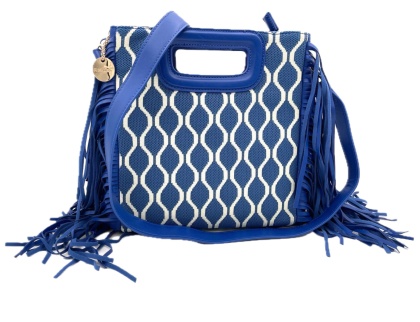 TOREBKA DAMSKA NA RAMIĘ Z FRĘDZLAMI NIEBIESKA ALEX MAX BLUE