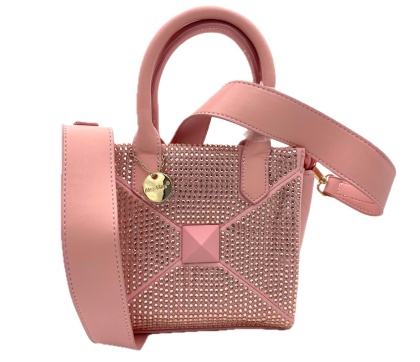 TOREBKA DAMSKA NA RAMIĘ RÓŻOWA Z KRYSZTAŁKAMI ALEX MAX PINK
