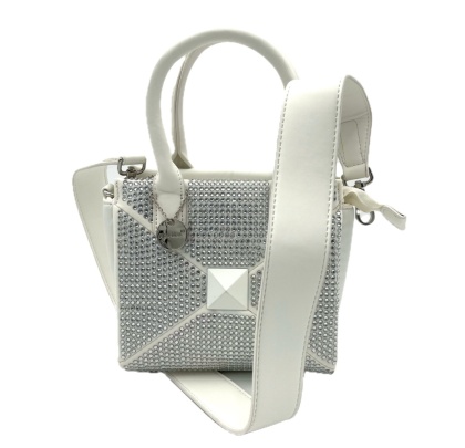 TOREBKA NA RAMIĘ BIAŁA Z KRYSZTAŁKAMI ALEX MAX WHITE 
