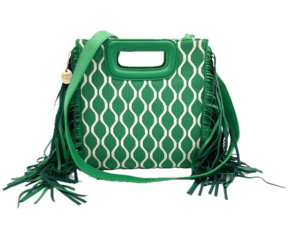 TOREBKA DAMSKA NA RAMIĘ Z FRĘDZLAMI ZIELONA ALEX MAX GREEN