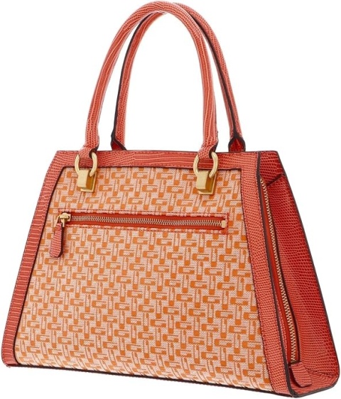 TOREBKA DAMSKA GUESS STEPHI GIRLFRIEND SATCHEL BAG ORANGE LOGO