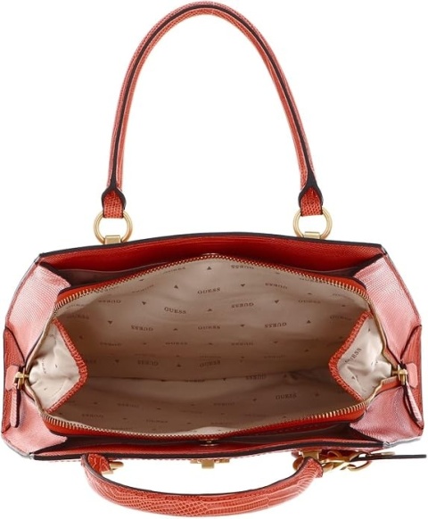 TOREBKA DAMSKA GUESS STEPHI GIRLFRIEND SATCHEL BAG ORANGE LOGO