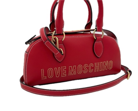TOREBKA DAMSKA NA RAMIĘ CZERWONA Z ĆWIEKAMI LOVE MOSCHINO JC4205PP0GKG0500