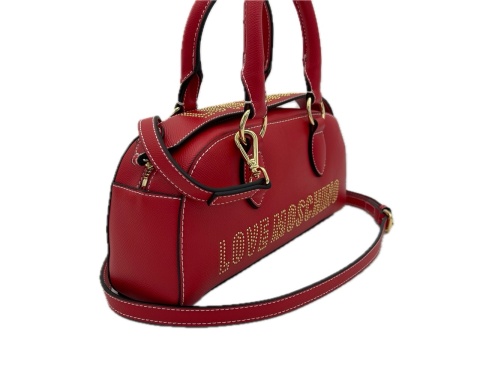 TOREBKA DAMSKA NA RAMIĘ CZERWONA Z ĆWIEKAMI LOVE MOSCHINO JC4205PP0GKG0500