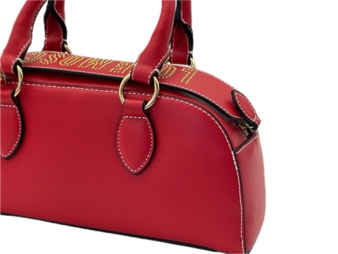 TOREBKA DAMSKA NA RAMIĘ CZERWONA Z ĆWIEKAMI LOVE MOSCHINO JC4205PP0GKG0500