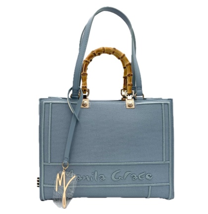 TOREBKA DAMSKA SHOPPER NIEBIESKA MANILA GRACE SHOPPING SMALL POLVERE