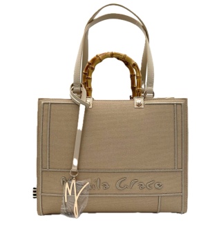 TOREBKA DAMSKA MANILA GRACE SHOPPING SMALL BEIGE MAŁA SHOPERKA BEŻOWA