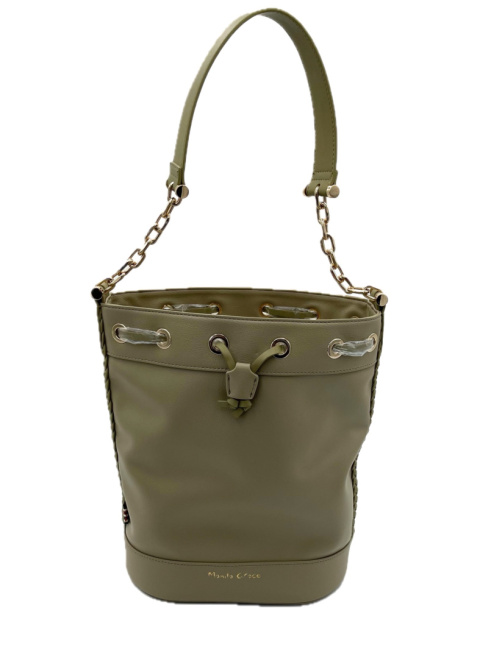 TOREBKA DAMSKA MANILA GRACE BUCKET SMALL MILITARE HOBO KUBEŁEK ZIELONY