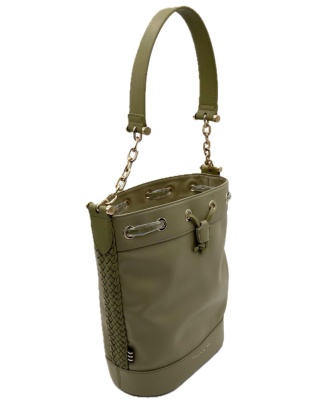 TOREBKA DAMSKA MANILA GRACE BUCKET SMALL MILITARE HOBO KUBEŁEK ZIELONY