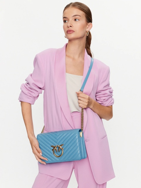 TOREBKA DAMSKA PINKO LOVE CLICK CLASSIC SHEEP NAPPA CHEVRON AZZURRO CIELO-ANT NIEBIESKA TOREBKA DAMSKA PINKO LOVE CLICK CLASSIC SHEEP NAPPA CHEVRON AZZURRO CIELO-ANT NIEBIESKA