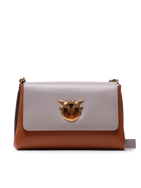TOREBKA DAMSKA PINKO LOVE CLICK CROSSBODY BIG VITELLO NAPATO + SUEDE COLOR BLUE BRĄZOWOSZARA TOREBKA DAMSKA PINKO LOVE CLICK CROSSBODY BIG VITELLO NAPATO + SUEDE COLOR BLUE BRĄZOWOSZARA
