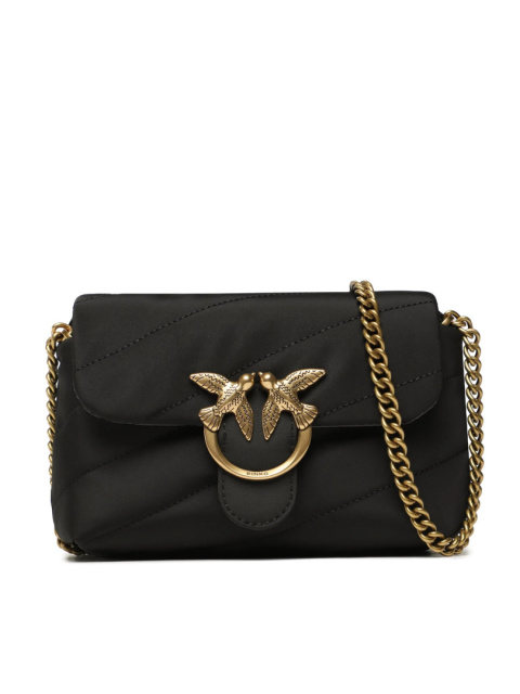TOREBKA DAMSKA PINKO LOVE BABY PUFF C RECYCLED NYLON NERO-ANTIQE GOLD CZARNA TOREBKA DAMSKA PINKO LOVE BABY PUFF C RECYCLED NYLON NERO-ANTIQE GOLD CZARNA